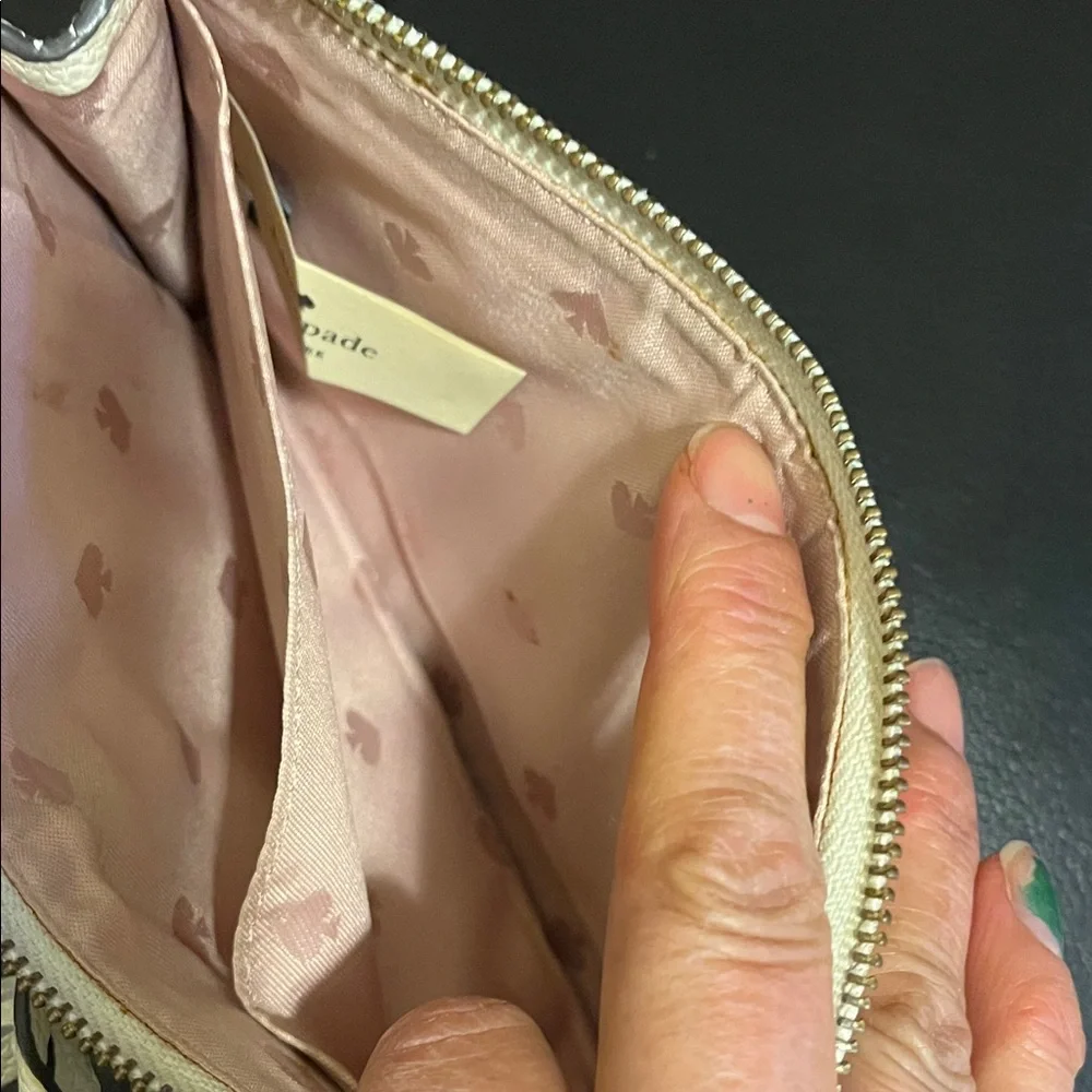 Kate Spade Cream Patterned Clutch